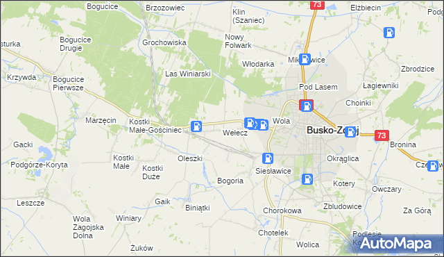 mapa Wełecz, Wełecz na mapie Targeo