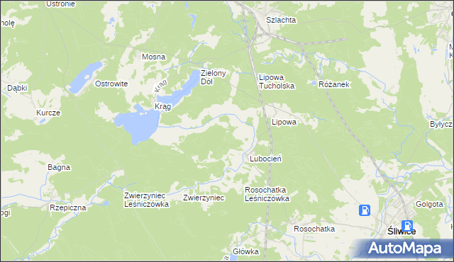 mapa Wilcze Doły gmina Śliwice, Wilcze Doły gmina Śliwice na mapie Targeo