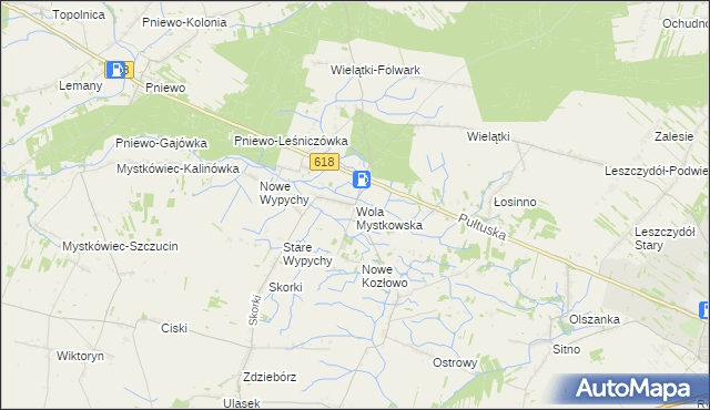 mapa Wola Mystkowska, Wola Mystkowska na mapie Targeo