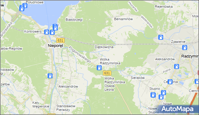 mapa Wólka Radzymińska, Wólka Radzymińska na mapie Targeo