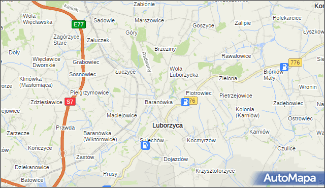 mapa Wysiołek Luborzycki, Wysiołek Luborzycki na mapie Targeo