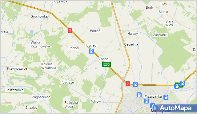 mapa Żabce, Żabce na mapie Targeo