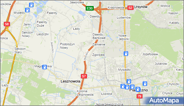 mapa Zgorzała, Zgorzała na mapie Targeo