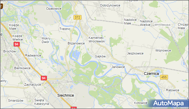 mapa Gajków, Gajków na mapie Targeo