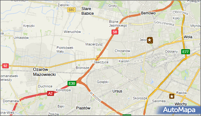 mapa Mory gmina Ożarów Mazowiecki, Mory gmina Ożarów Mazowiecki na mapie Targeo