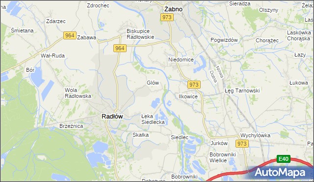 mapa Sanoka, Sanoka na mapie Targeo