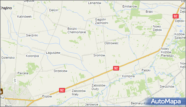 mapa Sromów, Sromów na mapie Targeo