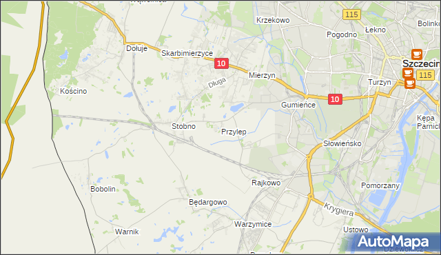 mapa Przylep, Przylep na mapie Targeo