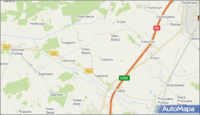 mapa Czaczyk, Czaczyk na mapie Targeo