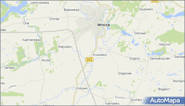 mapa Krukówko, Krukówko na mapie Targeo