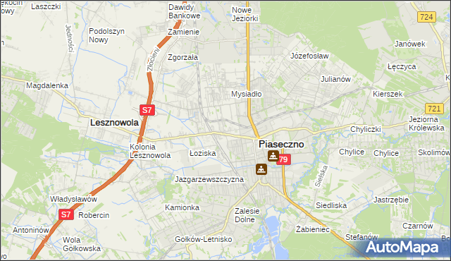 mapa Stara Iwiczna, Stara Iwiczna na mapie Targeo
