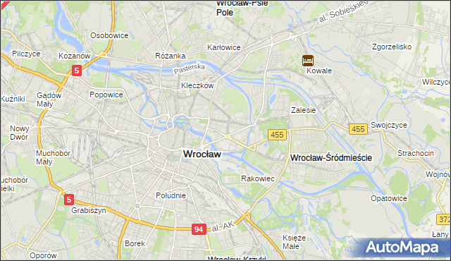 mapa Plac Grunwaldzki, Plac Grunwaldzki na mapie Targeo