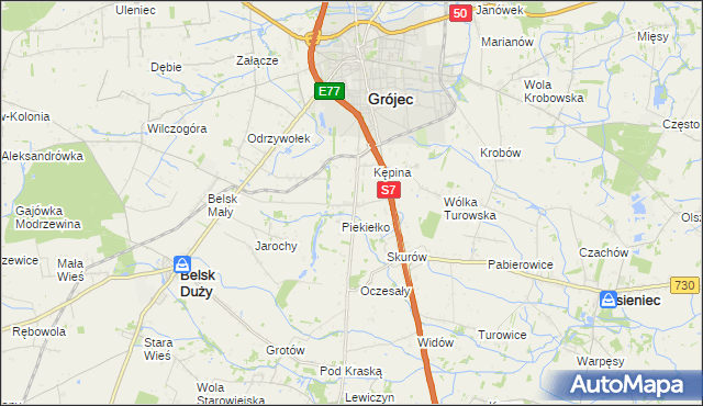 mapa Grudzkowola, Grudzkowola na mapie Targeo