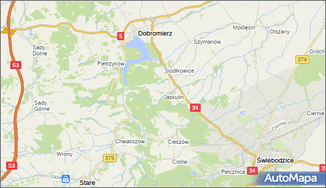 mapa Jaskulin, Jaskulin na mapie Targeo