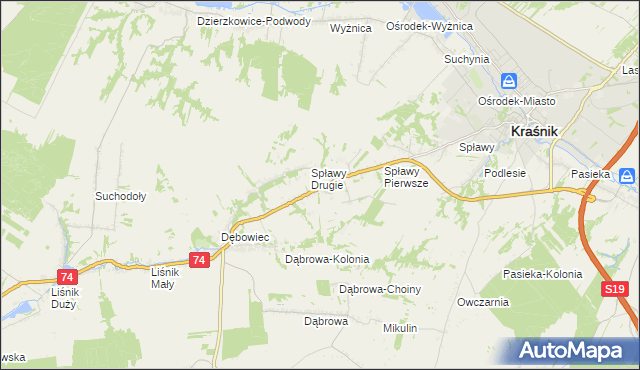 mapa Kowalin, Kowalin na mapie Targeo