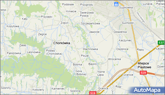 mapa Machnówka, Machnówka na mapie Targeo