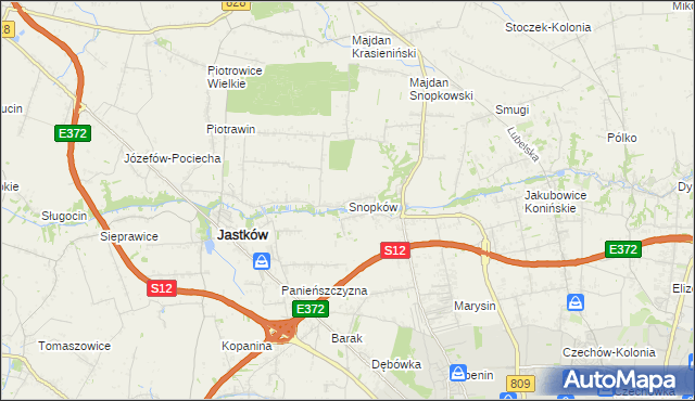 mapa Snopków, Snopków na mapie Targeo