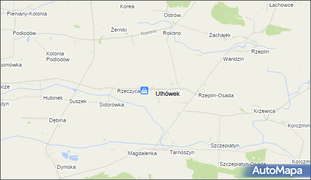 mapa Ulhówek, Ulhówek na mapie Targeo