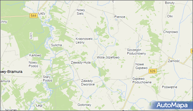 mapa Wola-Józefowo, Wola-Józefowo na mapie Targeo