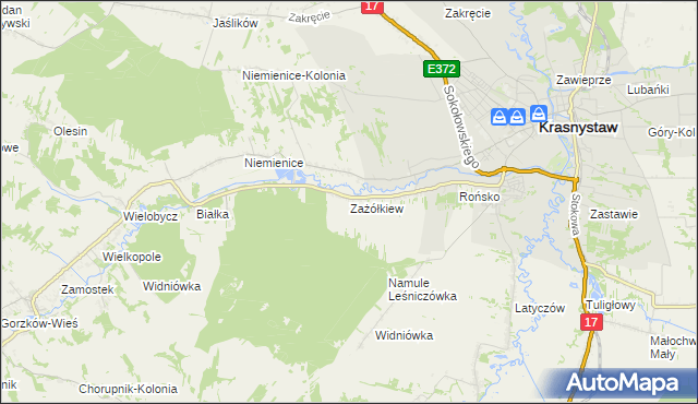 mapa Zażółkiew, Zażółkiew na mapie Targeo