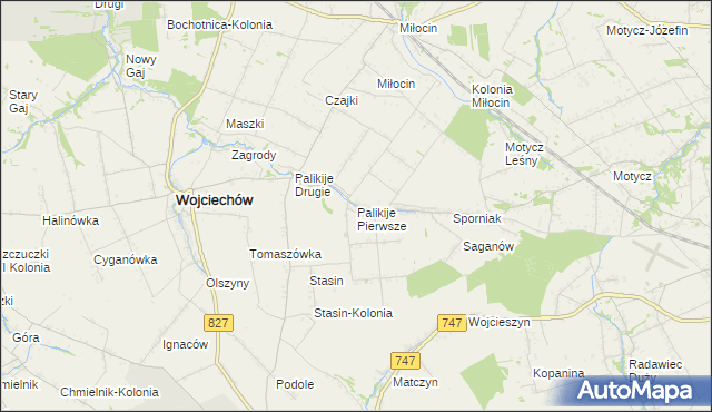 mapa Palikije Pierwsze, Palikije Pierwsze na mapie Targeo