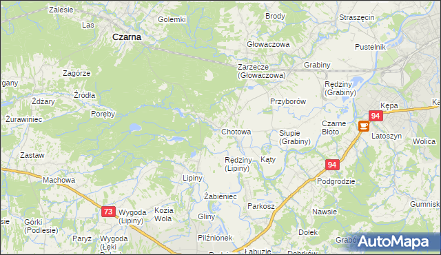 mapa Chotowa, Chotowa na mapie Targeo