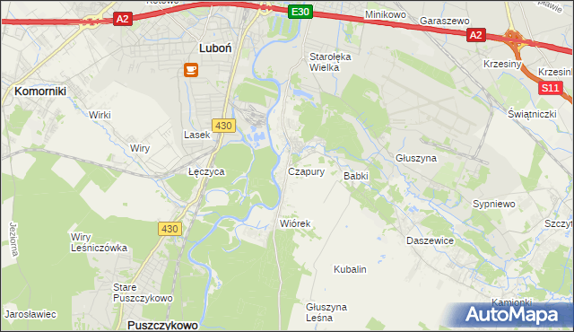 mapa Czapury, Czapury na mapie Targeo
