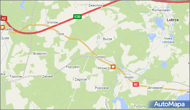 mapa Dolisko, Dolisko na mapie Targeo