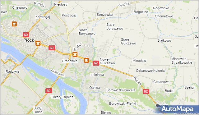 mapa Nowe Gulczewo, Nowe Gulczewo na mapie Targeo