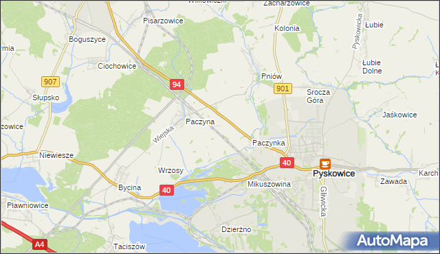 mapa Paczynka Osada, Paczynka Osada na mapie Targeo