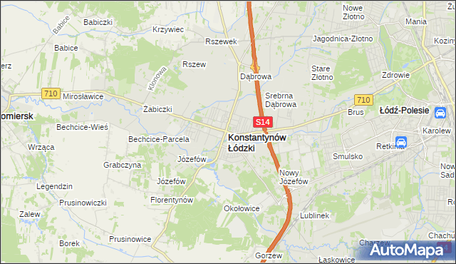 mapa Konstantynów Łódzki, Konstantynów Łódzki na mapie Targeo