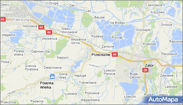 mapa Przeciszów, Przeciszów na mapie Targeo