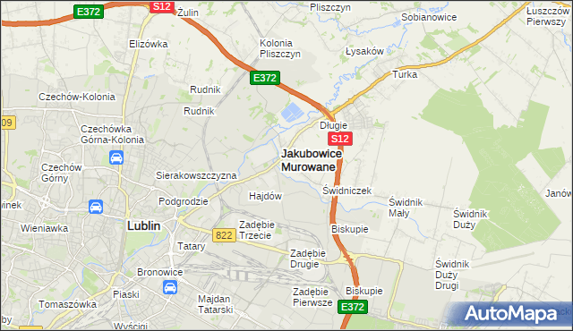 mapa Wólka powiat lubelski, Wólka powiat lubelski na mapie Targeo