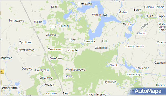 mapa Wyrobki gmina Topólka, Wyrobki gmina Topólka na mapie Targeo