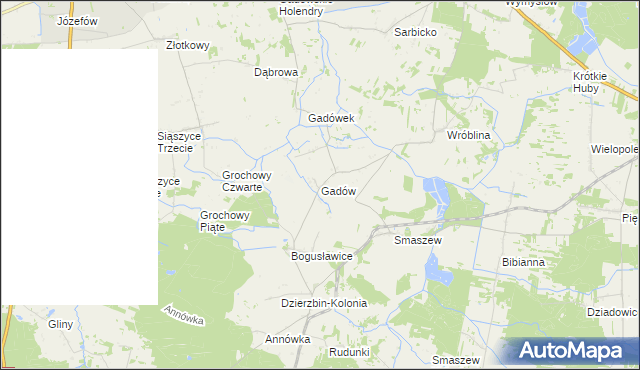 mapa Gadów, Gadów na mapie Targeo