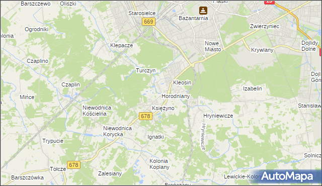 mapa Horodniany, Horodniany na mapie Targeo
