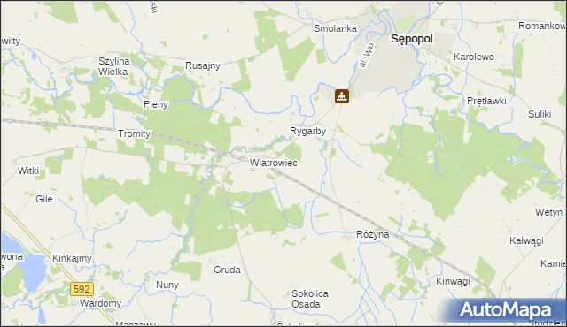 mapa Łobzowo gmina Sępopol, Łobzowo gmina Sępopol na mapie Targeo