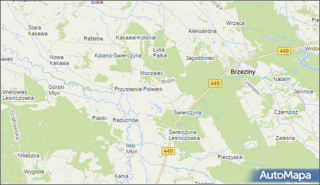 mapa Przystajnia-Kolonia, Przystajnia-Kolonia na mapie Targeo