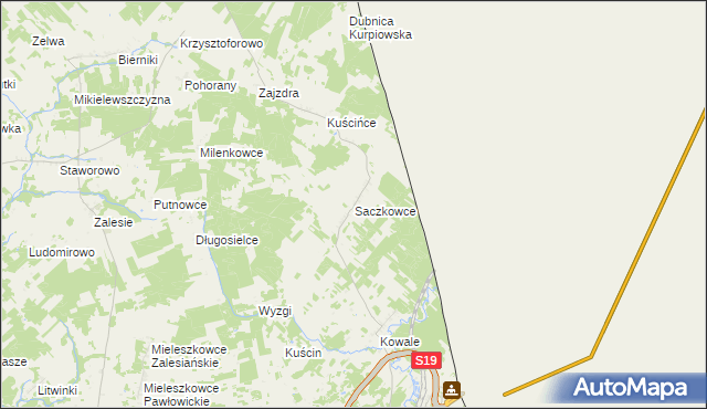 mapa Saczkowce, Saczkowce na mapie Targeo