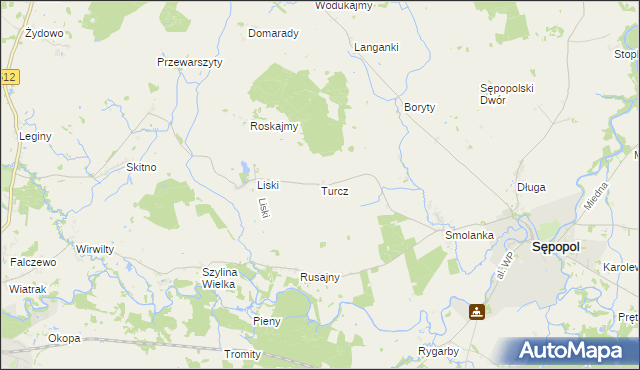 mapa Turcz, Turcz na mapie Targeo