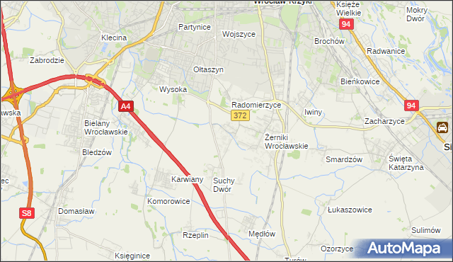 mapa Biestrzyków, Biestrzyków na mapie Targeo