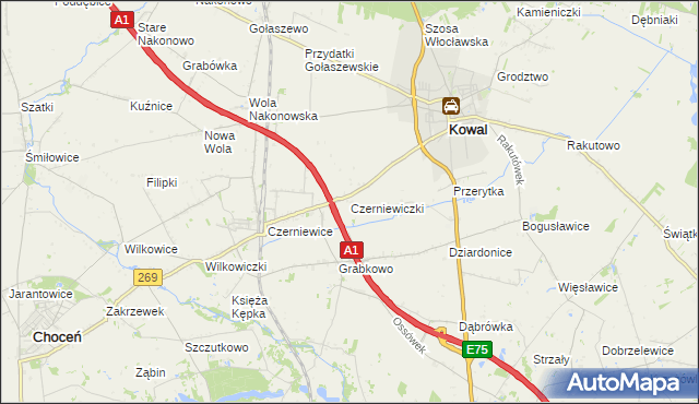 mapa Czerniewiczki, Czerniewiczki na mapie Targeo