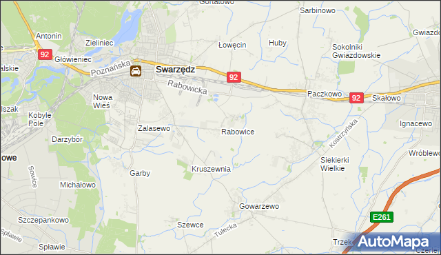 mapa Rabowice, Rabowice na mapie Targeo