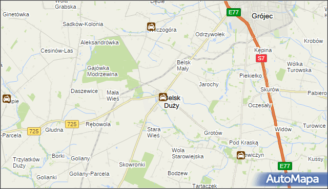 mapa Belsk Duży, Belsk Duży na mapie Targeo