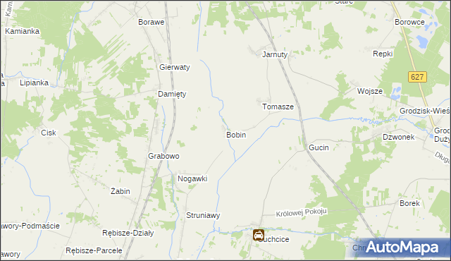 mapa Bobin gmina Czerwin, Bobin gmina Czerwin na mapie Targeo