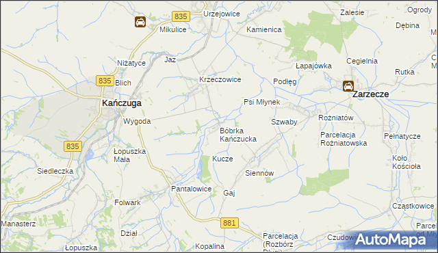 mapa Bóbrka Kańczucka, Bóbrka Kańczucka na mapie Targeo