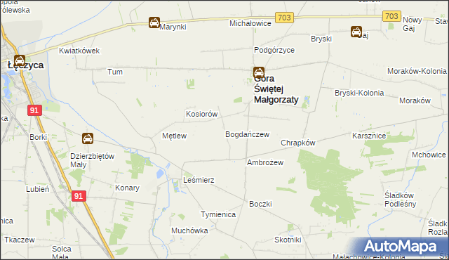 mapa Bogdańczew, Bogdańczew na mapie Targeo