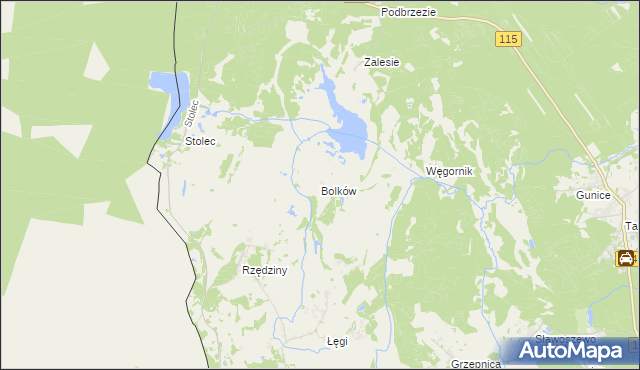 mapa Bolków gmina Dobra (Szczecińska), Bolków gmina Dobra (Szczecińska) na mapie Targeo