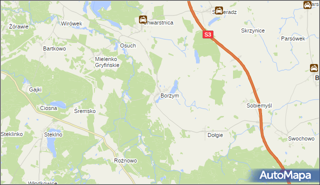 mapa Borzym, Borzym na mapie Targeo