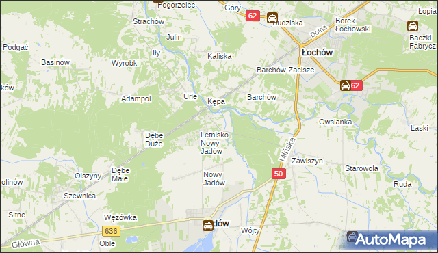 mapa Borzymy gmina Jadów, Borzymy gmina Jadów na mapie Targeo